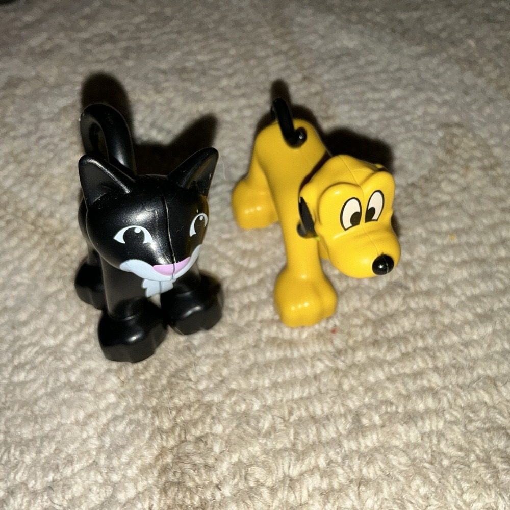 Lego Duplo Disney Figures Figaro Black Cat, Pluto Dog